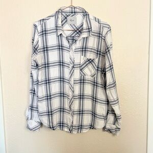 Rails Hunter Plaid Large Button Down | White Storm Coastal Classic